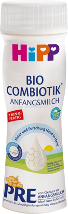 Hipp Anfangsmilch Pre Bio Combiotik trinkfertig von Geburt an, 200 ml