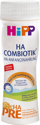 Hipp Anfangsmilch Pre HA Combiotik trinkfertig von Geburt an, 200 ml