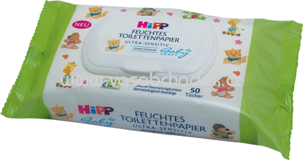 Hipp Babysanft Feuchttücher Feuchtes Toilettenpapier, 50 St
