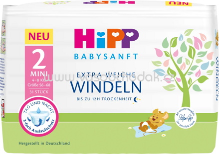 Hipp Babysanft Windeln Gr.2 Mini, 4-8 kg, 31 St