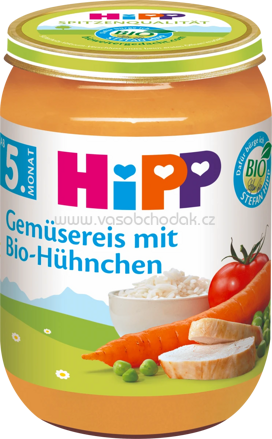 Hipp Gemüsereis mit Bio-Hühnchen, ab dem 5. Monat, 190g
