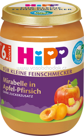 Hipp Für kleine Feinschmecker Mirabelle in Apfel-Pfirsich, ab dem 6. Monat, 190g
