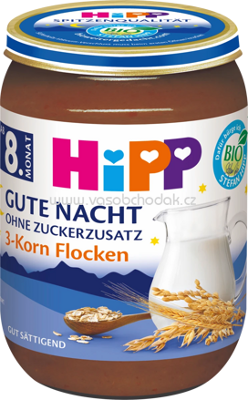Hipp Gute Nacht 3-Korn Flocken, ab 8. Monat, 190g