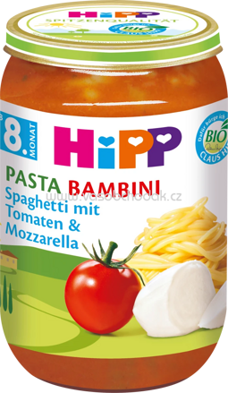 Hipp Pasta Bambini Spaghetti mit Tomaten & Mozarella, ab 8. Monat, 220g