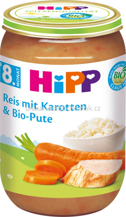 Hipp Reis mit Karotten & Bio-Pute, ab 8. Monat, 220g