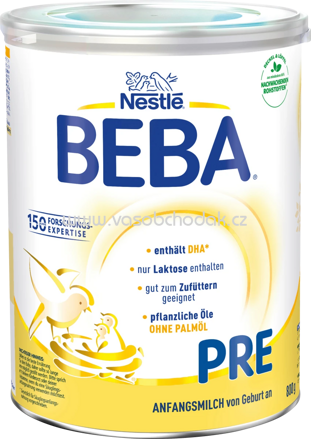 Nestlé BEBA Anfangsmilch PRE, von Geburt an, 800g