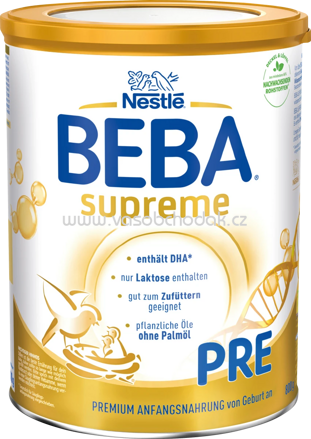 Nestlé BEBA Anfangsmilch Supreme PRE, von Geburt an, 800g
