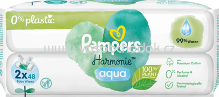 Pampers Feuchttücher Harmonie Aqua, 2x48 St, 96 St