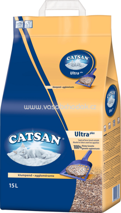 CATSAN Katzenstreu, Ultra Plus, Klumpstreu, 15 l - ONL