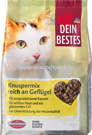 Dein Bestes Trockenfutter Katze Knuspermix reich an Geflügel, 1 kg
