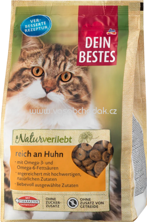 Dein Bestes Trockenfutter Katze Naturverliebt reich an Huhn, 500g