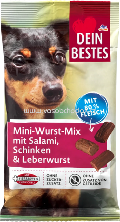 Dein Bestes Mini Wurst Mix mit Salami, Schinken & Leberwurst, 60g