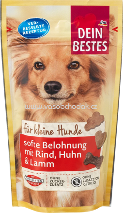 Dein Bestes für kleine Hunde softe Belohnung mit Rind, Huhn & Lamm, 60g