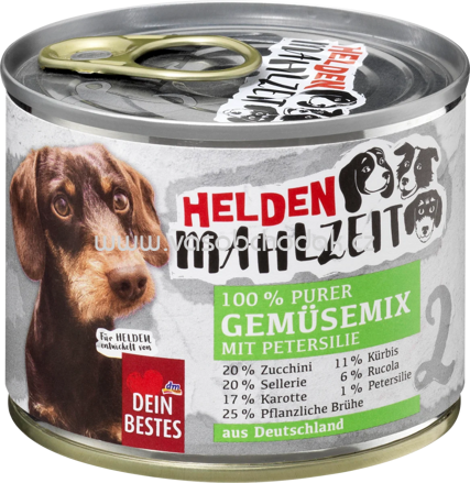 Dein Bestes Nassfutter Hund Helden Mahlzeit Gemüsemix mit Petersilie, 175g