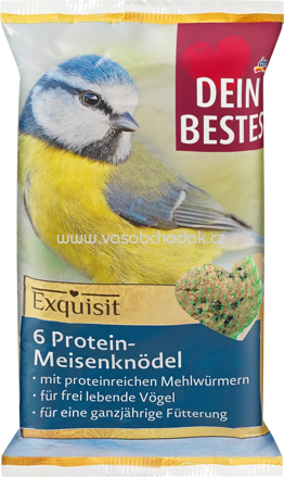 Dein Bestes Vogelfutter Proteinmeisenknödel mit Netz, 6 St, 540g