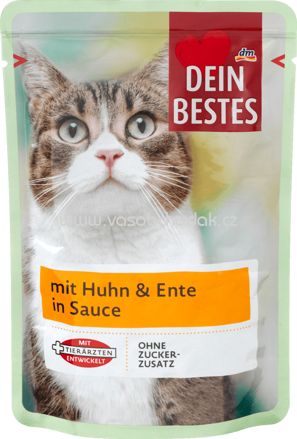 Dein Bestes Katze Beutel Sauce Huhn & Ente 100g