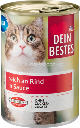 Dein Bestes Nassfutter für Katzen mit Rind in Sauce, 415g