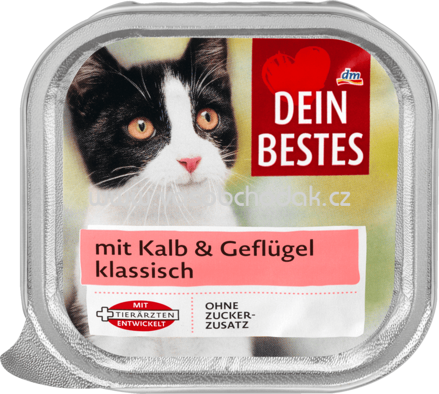 Dein Bestes Nassfutter für Katzen mit Kalb & Geflügel, klassisch, 100 g