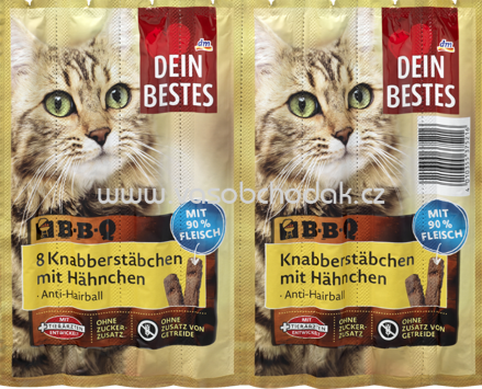 Dein Bestes Snack für Katzen, Knabber-Stäbchen BBQ mit Hähnchen, 40 g