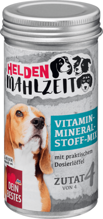 Dein Bestes Ergänzungsfuttermittel für Hunde, Heldenmahlzeit, Vitamin-Mineralstoff-Mix, 125 g