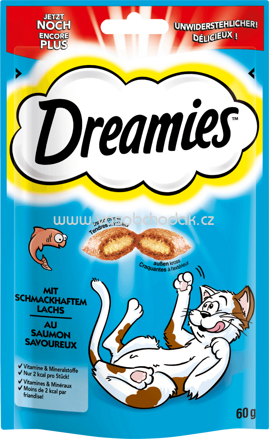 Dreamies Snack für Katzen mit Lachs, 60 g - ONL