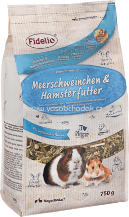 FIDELIO Hauptfutter für Meerschweinchen und Hamster, 750g