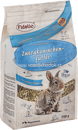 FIDELIO Hauptfutter für Zwergkaninchen, 750g