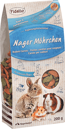 FIDELIO Snack für Nager, Nager-Möhrchen, 200g