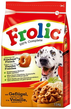 Frolic 100% Complete mit Geflügel, Gemüse und Reis, 1,5 kg