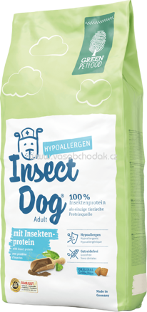 Green Petfood Trockenfutter für Hunde, hypoallergen, InsectDog, 2 kg - ONL