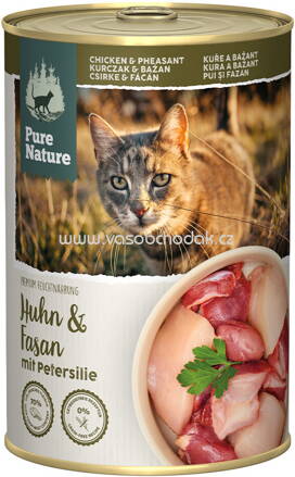 Pure Nature Katzen Nassfutter Adult Huhn & Fasen, 400g
