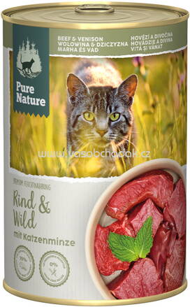 Pure Nature Katzen Nassfutter Adult Rind & Wild, 400g