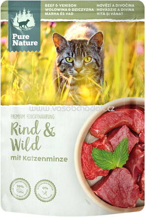 Pure Nature Katzen Nassfutter Adult Rind & Wild, 85g
