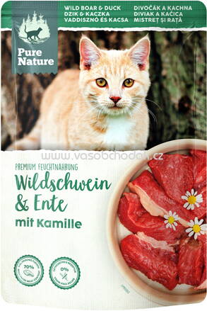 Pure Nature Katzen Nassfutter Adult Wildschwein & Ente, 85g