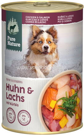 Pure Nature Hunde Nassfutter Adult Huhn & Lachs, 400g