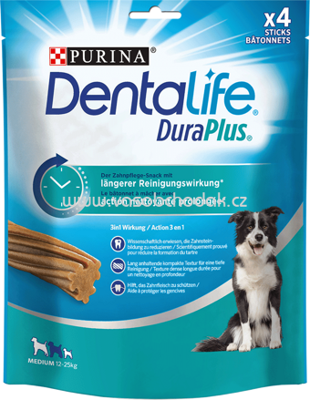 Purina Dentalife DuraPlus Medium, 12-25 kg, 4 St