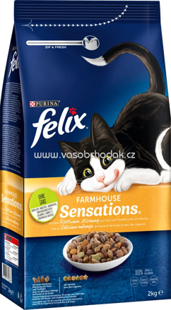 Purina Felix Farmhouse Sensations mit Huhn, Truthahn und Gemüse, 2 kg