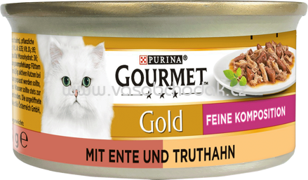 Purina Gourmet Gold Feine Komposition mit Ente & Truthahn, 85g