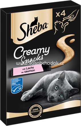 Sheba Creamy Snacks mit Lachs, 4x12g