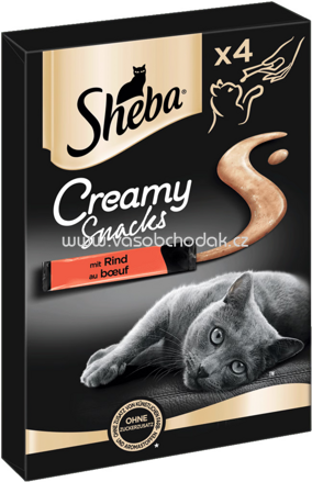 Sheba Creamy Snacks mit Rind, 4x12g