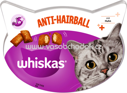 Whiskas Knuspertaschen Anti-Hairball mit Huhn, 60g