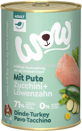 Wow Adult mit Pute, Zucchini und Löwenzahn, 400g