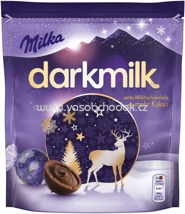 Milka Feine Kugeln darkmilk zarte Milchschokolade mit mehr Kakao, 100g
