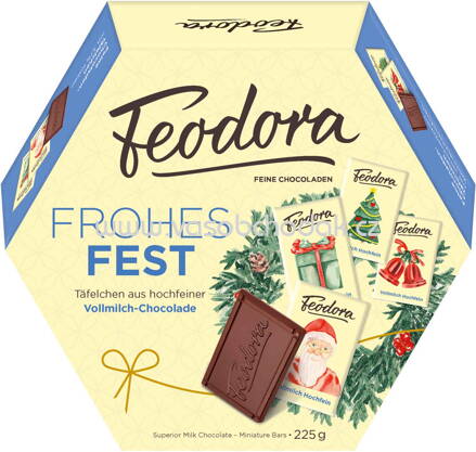 Feodora Weihnachts-Täfelchen Vollmilch, 225g